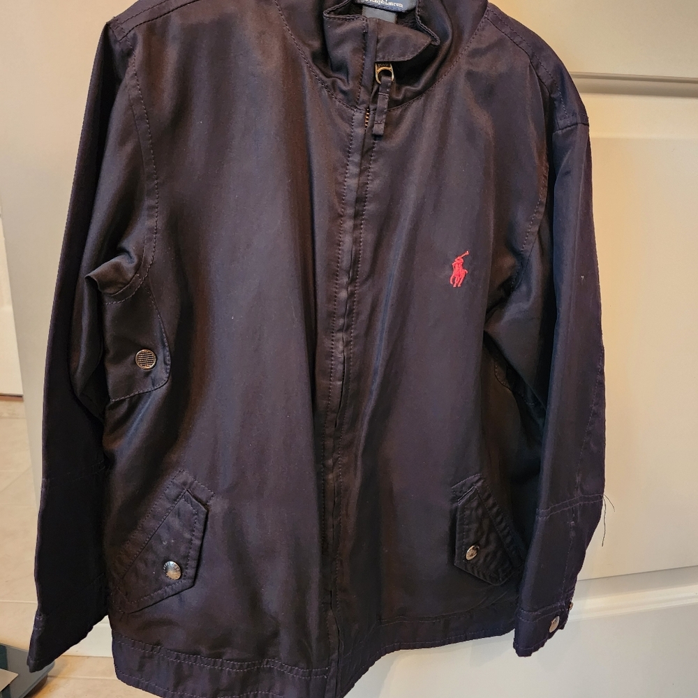 Boys Polo Black Hooded Jacket
